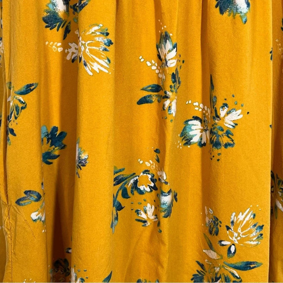 Sonoma Yellow Floral Pleated Bodice Sleeveless Summer Dress Size Small - Picture 4 of 8